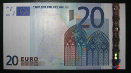 20 EURO J033I4 Italy  Draghi Serie S Perfect UNC - 20 Euro