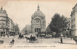 Paris * 8ème * Le Boulevard Malesherbes Et L'église St Augustin * Attelage Omnibus - Arrondissement: 08