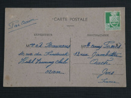 BU14 ALGERIE BELLE CARTE  1940 ORAN A AUCH FRANCE  +TP NEUF  AFF.ABSENT NON VOYAGé+++ - Briefe U. Dokumente