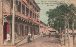 Afrique Occidentale - SENEGAL - DAKAR. Boulevard Pinel-Lapyade - La Poste - Animé Et Colorisé - Carte Postale Animé - Sénégal