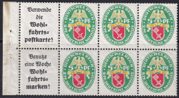 Germany 1929 Sc B28a Deutschland Mi H66 Booklet Pane MLH* - Libretti