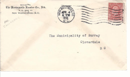 19609) Canada New Westminster Cloverdale Postmark Cancel 1936 - Cartas & Documentos