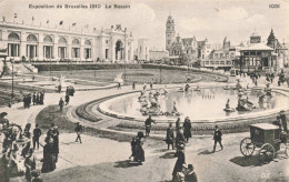 BELGIQUE - Exposition De Bruxelles 1910 - Le Bassin - Animé - Edit. Valentine - Carte Postale Ancienne - Piazze