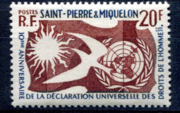 Saint Pierre Et Miquelon         358 ** - Neufs