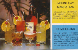 Liquid Sunshine Barbados Cocktails Mount Gay Manhattan , Rum Collins , Rhum Advert Mount Gay Rum - Barbados (Barbuda)