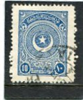 TURKEY/TURKIYE - 1924   10p  BLUE  PERF 12  FINE USED - Gebraucht