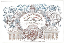 Belgique "Carte Porcelaine" Porseleinkaart, H. Le Meunier, Bottier Et Cordonnier, Bruxelles, Dim:132 X 87mm - Porcelana