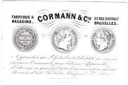 Belgique "Carte Porcelaine" Porseleinkaart,Corman & Cie, Bruxelles, Dim:110 X 72mm - Porseleinkaarten