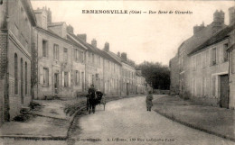 Ermenonville Canton Nanteuil-le-Haudouin Rue René De Girardin Oise 60950 Dos Vert Cpa Ecrite Au Dos En TB.Etat - Ermenonville