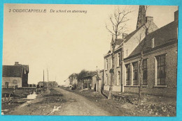 * Oudekapelle - Oudecappelle (Diksmuide - West Vlaanderen) * (nr 2) De School En Steenweg, école, Unique, TOP, Rare - Diksmuide