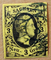 1851 Altdeutschland (Sachsen) Mi.6, 3Ngr /o - Sachsen