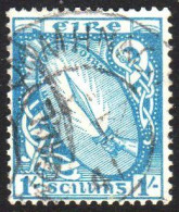 1940 1/- With Inverted Watermark, Cds Used In Limerick In 1941, Full Perfs., An Exceptional Example! - Oblitérés