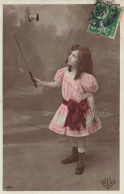 Jeux Jouets Sport * Carte Photo * Enfant Fillette Jouant Au Diabolo * Jeu Jouet  DIABOLO 1907 - Jeux Et Jouets