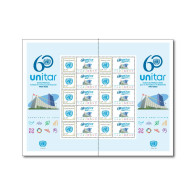 ONU Genève 2023 - Feuille De Timbres Personnalisés "UNITAR 60th Anniv." ** - Blocchi & Foglietti