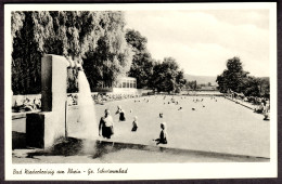 NIEDERBREISIG Bad Breisig 1956  " Viele Personen Im Gr.Schwimmbad  " - Bad Breisig