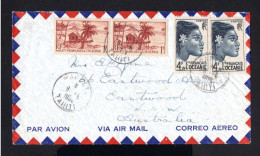 S4460-ETABLISSEMENTS DE L'OCEANIE-AIRMAIL COVER PAPEETE To EASTWOOD (australia) 1954.Enveloppe FRENCH OCEANIA. - Lettres & Documents