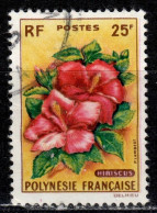 F P+ Polynesien 1962 Mi 21 Hibiskus - Usados