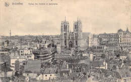BELGIQUE - Bruxelles - Eglise Ste. Gudule Et Panorama - Carte Postale Ancienne - Monumentos, Edificios