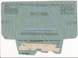 Ancien Télégramme Avis De Décès Rennes Famille VIctor DUBREUIL - Todesanzeige