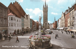 STRAUBING AN DER DONAU - BAYERN - DEUTSCHLAND - BELEBTE ANSICHTKARTE. - Straubing