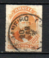 Col33 Brasil Bresil 1876 N° 36 Oblitéré Percé En Ligne Cote : 50,00€ - Usados