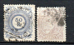 Col33 Brasil Bresil 1884 N° 60 & 61 Oblitéré Cote : 10,00€ - Usati