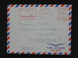 BU15 AFRIQUE SUD  LETTRE  MARITIME  1988  DURBAN   A  MARSEILLE  FRANCE + AFF. INTERESSANT ++ - Cartas & Documentos