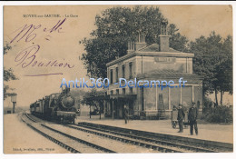 CPA 72 NOYEN SUR SARTHE La Gare Train En Gare - Altri & Non Classificati