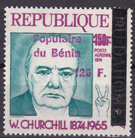 BENIN 1989 MICHEL 483 125F /50F Val 40€ - WINSTON CHURCHILL - OVERPRINT SURCHARGE OVERPRINTED MNH - Bénin – Dahomey (1960-...)