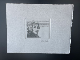 Belgique 1991 COB 2438 Epreuve D'artiste Proof 1er Jour FDC Wolfgang Amadeus Mozart Music Musique Musik Noir - Music