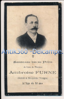 Image Pieuse Memento Mori Généalogie Faire-part Décès Ambroise FURNE Décédé à Bruyères (88 Vosges) 53 Ans - Todesanzeige