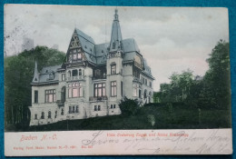 00318*AUSTRIA*ÖSTERREICH*BADEN*VILLA ERZHERZOG EUGEN*1902 - Baden Bei Wien