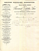 FACTURE.71.MONCEAU LES MINES.AUTOMOBILES & CYCLES.GRAND GARAGE MODERNE.PUZENAT-VALETTE CONSTRUCTEUR MECANICIEN. - Automobile