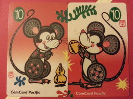 NAURU COMCARD PACIFIC 1995 Years Of The Rat 2 Cards Paytel Australia  (TN320 - Nauru