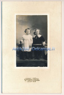 Photographie Ancienne Portrait De Deux Enfants Souriants Photographe Georges HUSS Saint Dié Vosges - Anonieme Personen