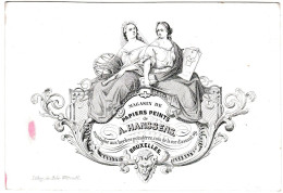 Belgique "Carte Porcelaine" Porseleinkaart, A. Hanssens, Papiers Peints Bruxelles, Dim:118 X 80mm - Porcelana