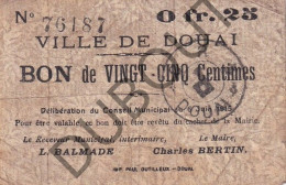 Douai - 2 X Noodgeld/Argent De Nécessité/Notgeld - WOI  (C4429) - Sin Clasificación