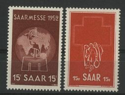 SARRE N° 304 + 305 COTE 7 € NEUFS ** MNH. TB "Foire De Sarrebruck Et Croix Rouge" - Ongebruikt