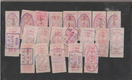 CH  Fiskal-Steuermarken Lot Mit 21 Marken Mit Interessanten Entwertungen - Revenue Stamps