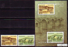 BULGARIA / BULGARIE - 2018 - Europa-CEPT - Ponts - Bridges - Set + Bl Used - Used Stamps