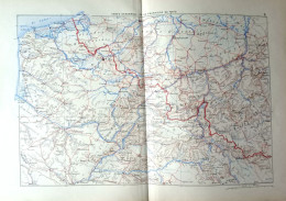 Geographie 1880 - France, Frontière Du Nord, Belgique Bruxelles Namur Mons ... Pas De Calais 62 Arras Amiens Lille 59 - Geographical Maps