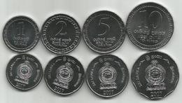 Sri Lanka 1 - 2 - 5 - 10 Rupees 2017. High Grade Set - Sri Lanka