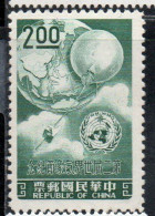 CHINA REPUBLIC CINA TAIWAN FORMOSA 1962 OBSERVATION BALLOON WORLD METEOROLOGICAL DAY 2$ USED USATO OBLITERE' - Usados
