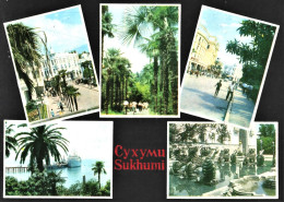 Sukhumi Abkhazia Georgia USSR 1968 Vintage Unused Multi-View Postcard. Publisher Sovetskii Khudozhnik Moscow - Géorgie