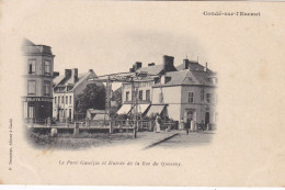 Condé Sur L'Escaut, Le Pont Goeulzin Et Entrée De La Rue De Quesnoy (pk85268) - Conde Sur Escaut