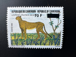 Cameroun Cameroon Kamerun 1990 Mi. 1166 Surchargé Overprint Leopard Panther Panthère Faune Fauna Panthera Pardus - Felini