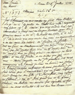 De Rouen 1788 LETTRE Sign. FINANCE MEDECINE « petite Vérole » Pour FOACHE LE HAVRE ARMATEUR TRAITE NEGRIERE - Historical Documents