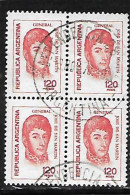 ARGENTINA - AÑO 1977/78 - Serie Riquezas Y Proceres Nacionales III - General Don José De San Martín - Cuadro 120 P - Used Stamps