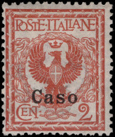 Caso 2c Orange-brown Lightly Mounted Mint. - Ägäis (Caso)