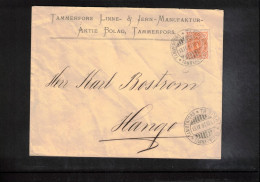 Finland 1897 Interesting Letter From Tampere To Hango - Cartas & Documentos